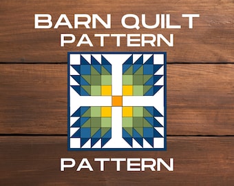 Barn Quilt Pattern, DIY Painting Instructions (PDF)