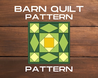 Barn Quilt Pattern, Painting Instructions, DIY Quilt Design (PDF)
