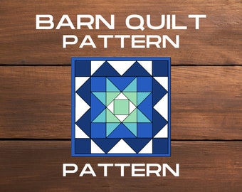 Barn Quilt Star Pattern, DIY Painting Tutorial (PDF)
