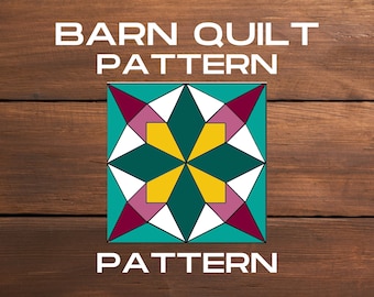 Barn Quilt Star PDF Pattern, DIY Painting Guide