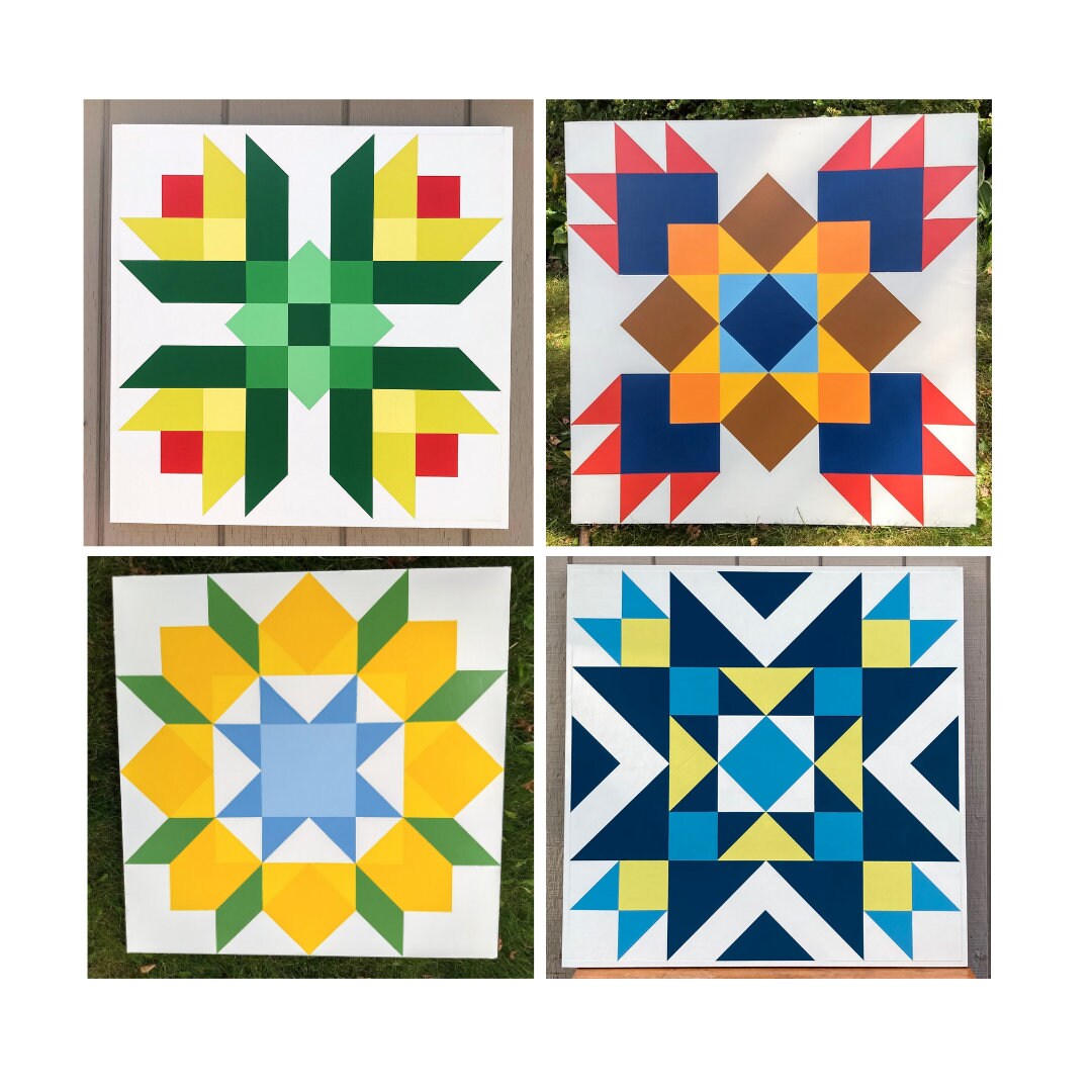 Custom Handpainted Quilt Blocks, Barn Quilts, Made to Order, 24