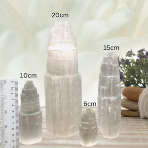Selenite Crystal Towers, Spirals & Points, Healing Crystals, Charging Stone, Energy Cleansing, Chakra Healing