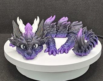 3d Printed Articulating Baby Dragon, Cute Dragon, Color Changing Dragon, Flexible Dragon, 3d Dragon, 3d Printed Gifts