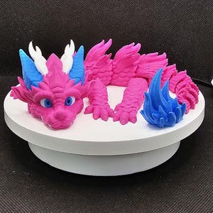 3d Printed Articulating Baby Dragon, Cute Dragon, Pink Dragon, Flexible Dragon, 3d Dragon, 3d Printed Gift