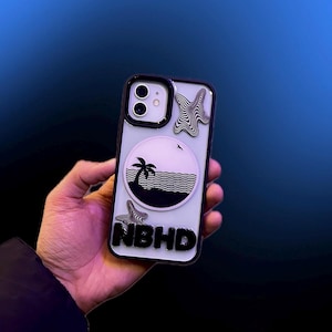 le boîtier de téléphone fait main nbhd | résine époxy | pour iphone, google, samsung, xiaomi, etc.