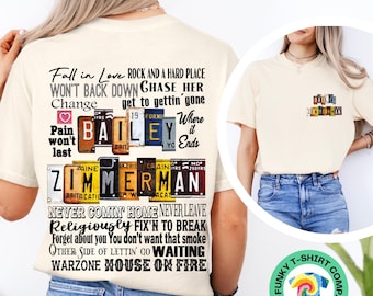 Koszulka lub sukienka Bailey Zimmerman: Odzież dla fanów muzyki country