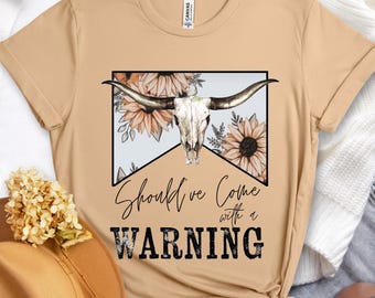Wallen Fan T-Shirt: Western T-Shirt mit Stierschädel