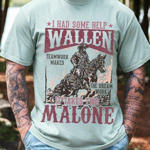Wallen & Malone カントリーミュージックTシャツ：トレンディなコンサートグラフィックシャツ