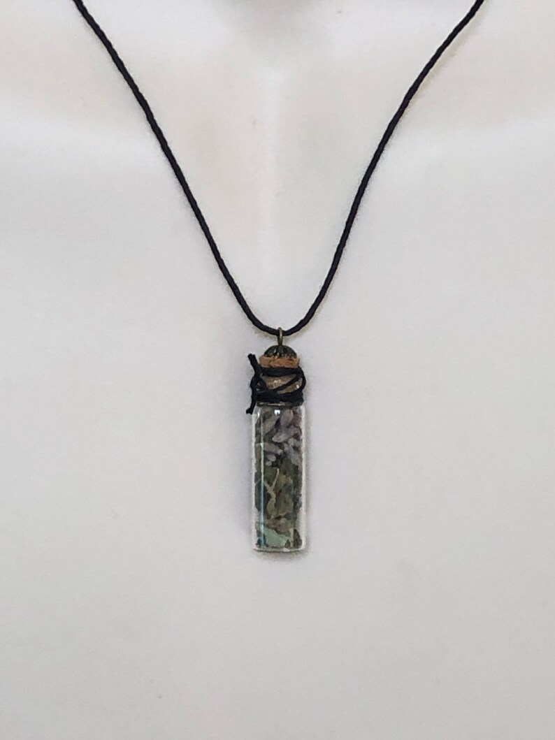 Herbal and floral spell jar pendant choose ONE love courage strength and more