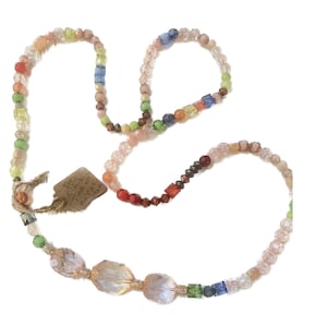 The Life and Times of the Pink House Plum Island Newbury MA Beaded necklace with Acrylic Beads on Stretchy Cord Dramatic Neck Bling