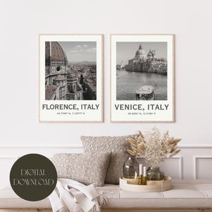 Italian City Prints Set: Amalfi, Florence, Rome, Venice (Digital Download)