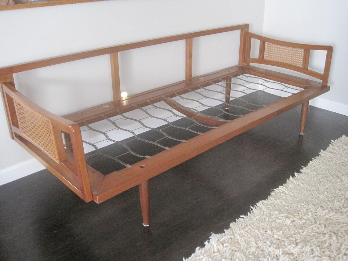 Mid Century Danish Modern Peter Hvidt Style Sofa Daybed 1960s Etsy