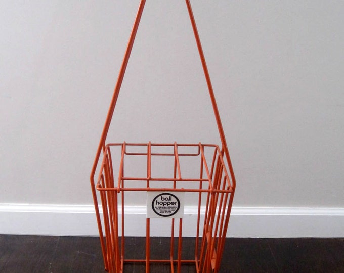 Vintage Retro Metal Tennis Ball Hopper Basket Etsy