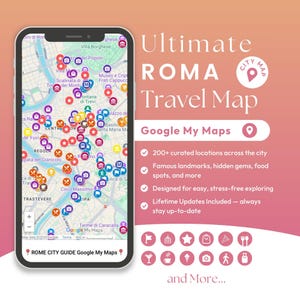ROM Google Maps | Rom Digitaler Reiseführer | Rom Sehenswürdigkeiten, Wahrzeichen & versteckte Edelsteine | Italien City Guide | Google Maps Reisekarte