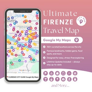 Guia de viagem do Google Maps de Florença | Guia digital da cidade | Joias escondidas, marcos, comida, passeios de um dia | Guia de viagem de Florença | Mapa de viagem da Itália