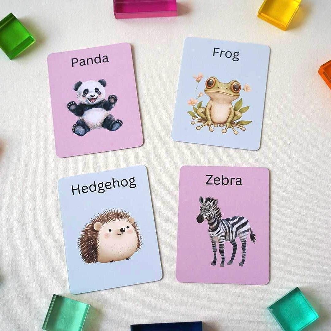 Animal Cards for Kids, Montessori Cards, Animal Flashcards, Homeschool ...