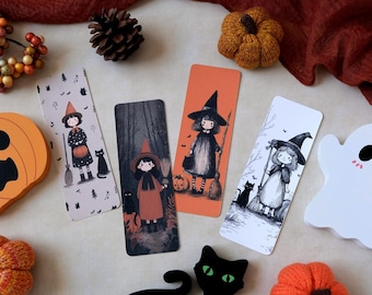 ハロウィン魔女のしおり（子供用） – 不気味で可愛い読書グッズ