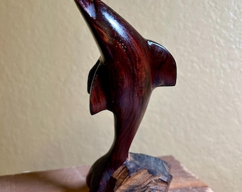 Vintage Ironwood Dolphin Statue