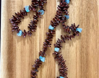 Set of Two Seed and Shell Necklaces- Vintage