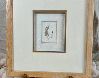 Madagascar Handmade Paper Art - Framed Pressed Botanical Print - Minimalist Wall Decor - Earthy Home Decor