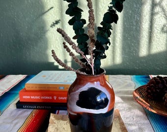 Vintage Drippy Glaze Studio Pottery Vase