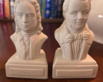 Vintage Willis Music Co. Composer Busts - Handel & Schubert