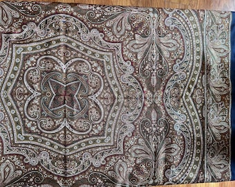 Vintage ECHO Silk Scarf - Large Square Paisley Wrap - Navy Blue, Burgundy & Gold Jewel Tones - 100% Silk - Equestrian Dark Academia Style
