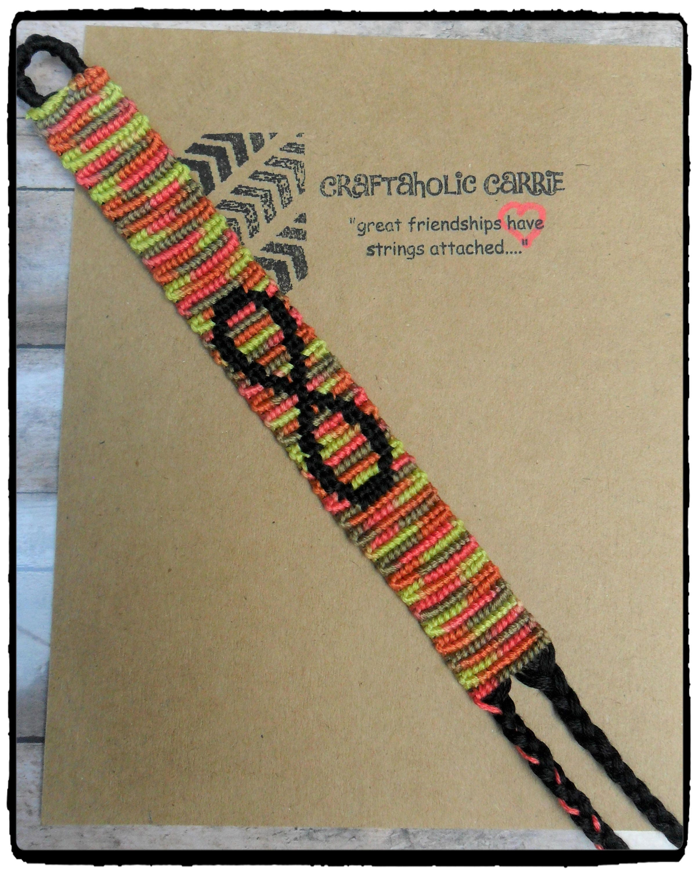 Woven Infinity Friendship Bracelet Fall Colors Etsy