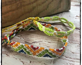 Woven Zig-Zag friendship Bracelet Set