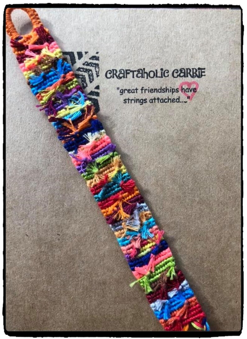 Rag Rug Friendship BraceletOrange Loop Etsy