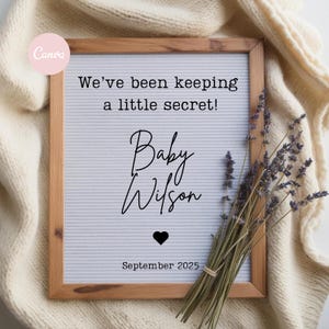 Einfache minimalistische Schwangerschaftsankündigung Digital Boho Gender Neutral Minimalist digital bearbeitbare Babyankündigung Social-Media-Vorlage