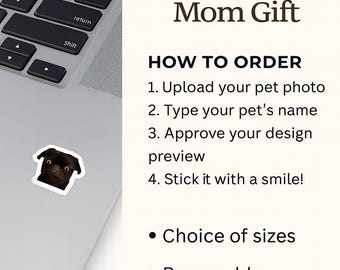 Custom Pet Portrait Stickers: Waterproof Vinyl Decals for Laptops, Water Bottles