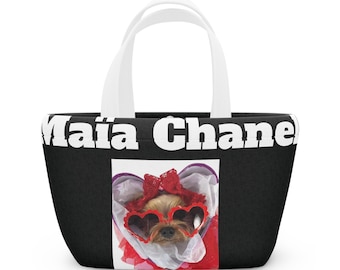 Bolsa de almuerzo personalizada con foto de perro: regalo con aislamiento de neopreno para amantes de las mascotas