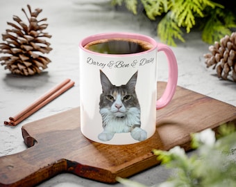 Custom Pet Portrait Mug: Colourful Dog Lover Coffee Cup
