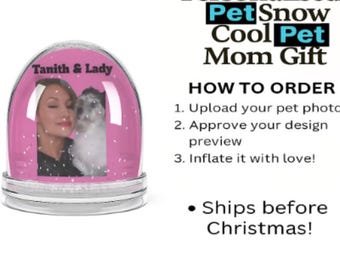 Bola de nieve con foto de mascota personalizada: recuerdo conmemorativo personalizado