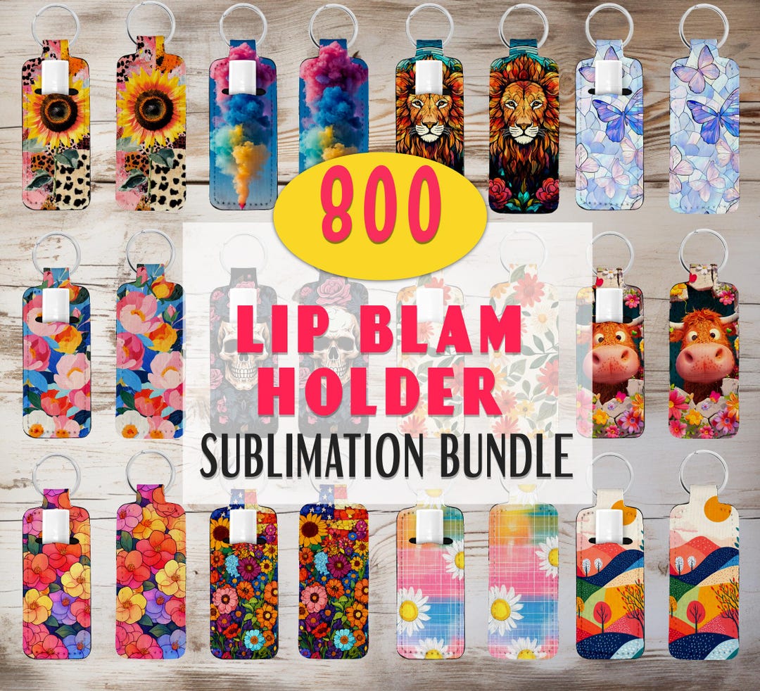 800 Skinny Lip Balm Holder Sublimation Design PNG, Flower Lip Balm ...