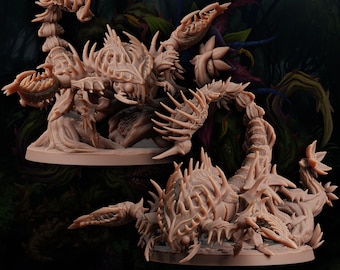 Dionaeatra Ravager | Plant Scorpion Miniature | Sordane Publishing | Cupids Embrace | 3d Printed Resin Mini | Fantasy | DnD | RPG