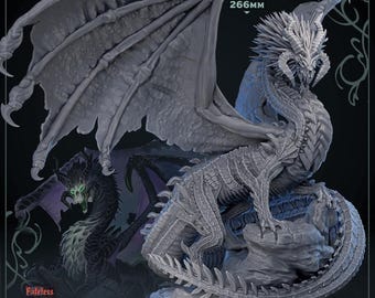 Valicent the Eternal | Dragon Miniature | Mammoth Factory | Beast of Stragovia | 3d Printed Resin Mini | Fantasy | DnD | RPG
