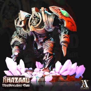Mononaut | Miniatuur miniatuur uurwerkconstructie | Aartsvijandspellen | Steelbreaker-clan | 3D-geprinte harsmini | Fantasie | DnD | RPG:
