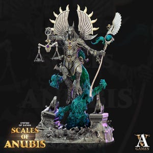 Anubis | Anubian Jackal God Miniature | Archvillain Games | Scales of Anubis | 3d Printed Resin Mini | Fantasy | DnD | RPG