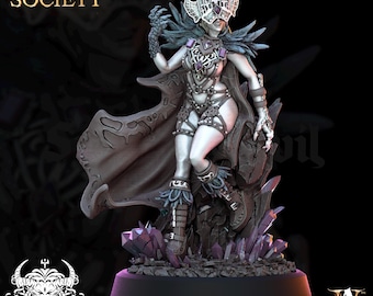 Keleera - The Lustseer | Female Bard Rogue Sorcerer Warlock Miniature | Archvillain Games | Speak of the Devil 3 | Resin | Fantasy | DnD