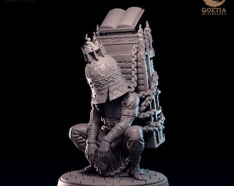 Carrier of the Words | Hellish Miniature | Goetia Miniatures | Keepers of the Keys | 3D Printed Resin Mini | Fantasy | DnD | RPG