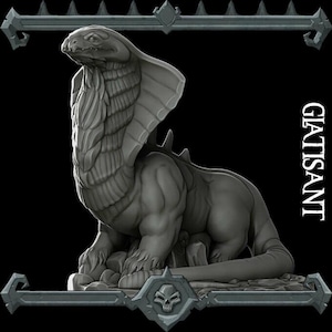 Glatisant | Snake Serpent Beast Miniature | Rocket Pig Games | 3d Printed Resin Mini | Fantasy | DnD | RPG | TTRPG | Tabletop