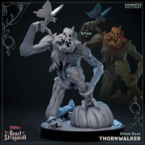 Thornwalker | Plant Beast Horror Miniature | Mammoth Factory | Beast of Stragovia | 3d Printed Resin Mini | Fantasy | DnD | RPG