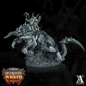Grumlak Rider | Demon Rider Beast Miniature | Archvillain Games | Hordes of Wrath | 3d Printed Resin Mini | Fantasy | DnD | RPG