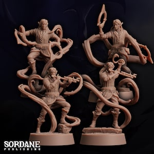 Void Elemdar Bard | Genasi Bard Rogue Miniature | Sordane Publishing | The Frozen Void | 3d Printed Resin Mini | Fantasy | DnD | RPG | TTRPG