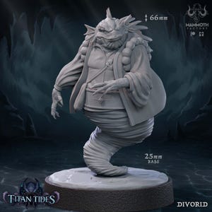 Divorid | Ocean Sea Creature Miniature | Mammoth Factory | Titan Tides | 3D Printed Resin Mini | Fantasy | DnD | RPG
