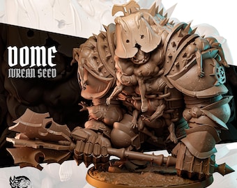 Dome - Ivrean Seed | Miniature troll ogre géant | Goetia miniatures | Ombres de Mol&#39;ntar | Mini impression 3D en résine | Fantaisie | MdD | RPG