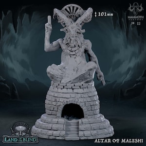 Altar of Maleshi | Underdark Miniature | Mammoth Factory | Land of the Blind | 3d Printed Resin Mini | Fantasy | DnD | RPG