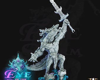 Zulkaz Storm Troll Boatboss | Ogre Monster Miniature | Archvillain games | Eye of the Storm | 3D Printed Resin Mini | Fantasy | DnD | RPG